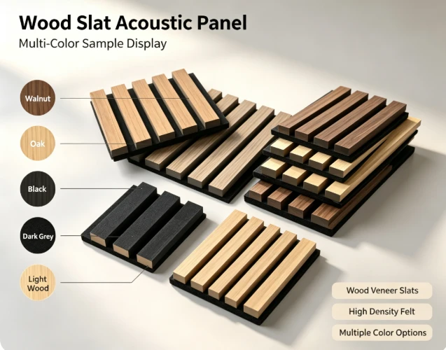 Anti Scratch Wooden Slat Acoustic Wall Panel Durable Surface Slatted Board For School Classroom And Corridor Use