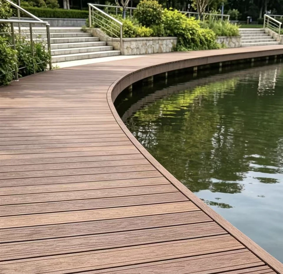 Modern Exterior Outdoor WPC Decking Interlocking Walkway Board Anti-UV Weather Resistant Deck Park Hotel Landscape Project