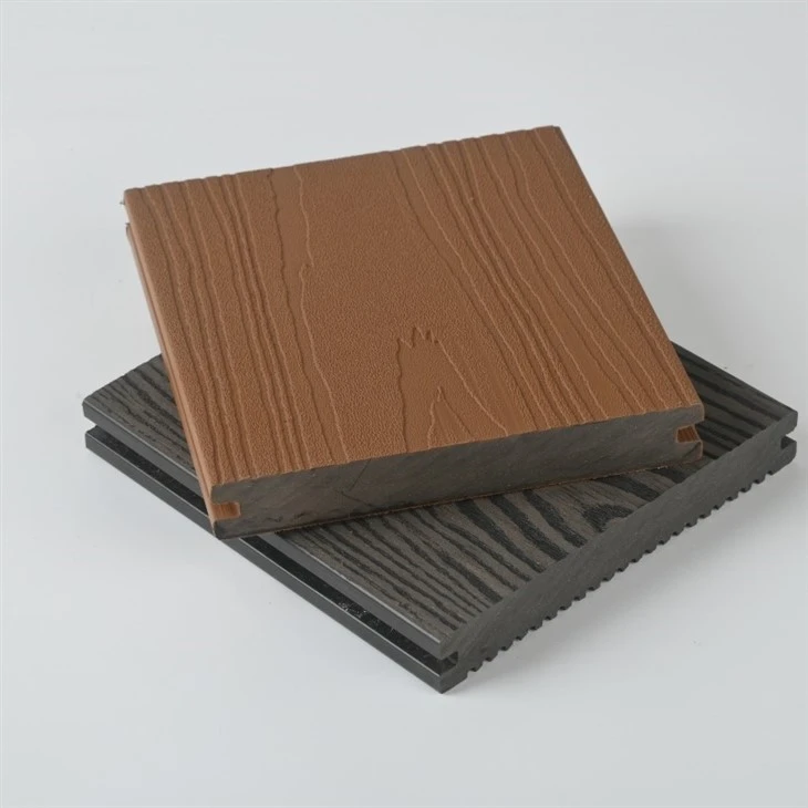 Modern Interlocking WPC Decking Tiles 3D Wood Grain Waterproof Weather Resistant DIY Flooring For Apartment Balcony Garden high quality